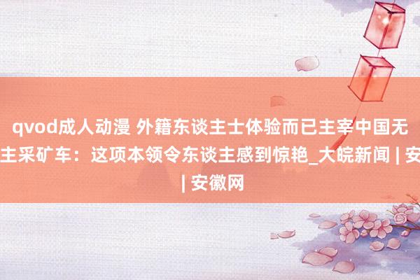 qvod成人动漫 外籍东谈主士体验而已主宰中国无东谈主采矿车：这项本领令东谈主感到惊艳_大皖新闻 | 安徽网