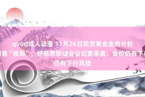 qvod成人动漫 11月26日现货黄金走势分析：特朗普“搅局”，好意思联储会议纪要来袭，金价仍有下行风险