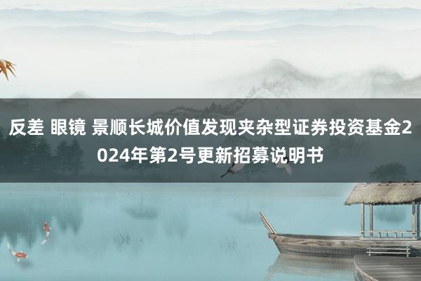 反差 眼镜 景顺长城价值发现夹杂型证券投资基金2024年第2号更新招募说明书