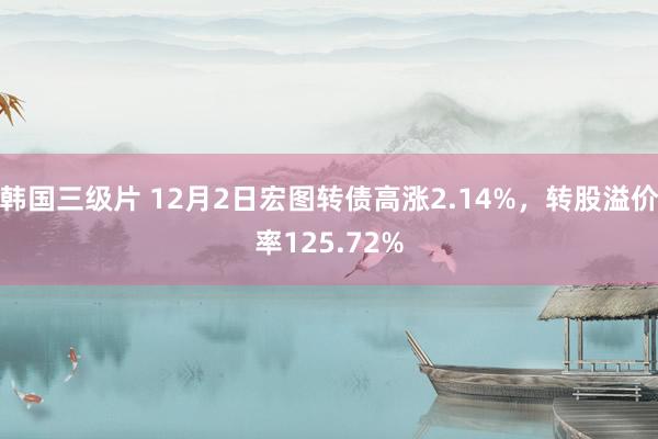 韩国三级片 12月2日宏图转债高涨2.14%，转股溢价率125.72%