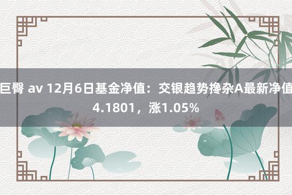 巨臀 av 12月6日基金净值：交银趋势搀杂A最新净值4.1801，涨1.05%