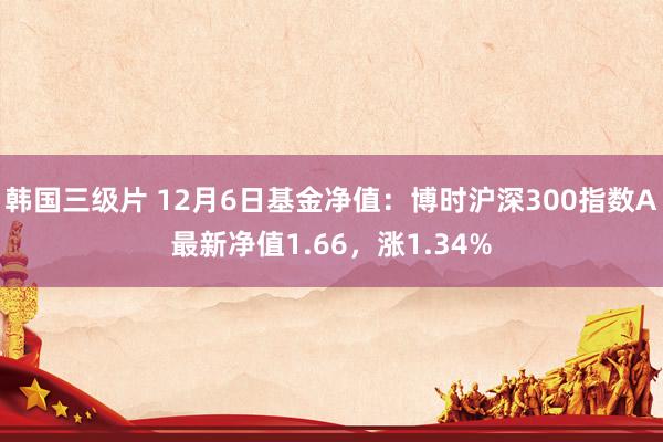 韩国三级片 12月6日基金净值：博时沪深300指数A最新净值1.66，涨1.34%