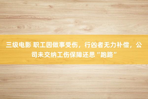 三级电影 职工因做事受伤，行凶者无力补偿，公司未交纳工伤保障还思“跑路”