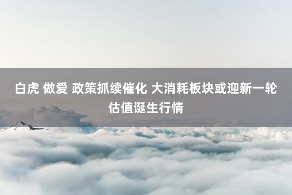 白虎 做爱 政策抓续催化 大消耗板块或迎新一轮估值诞生行情