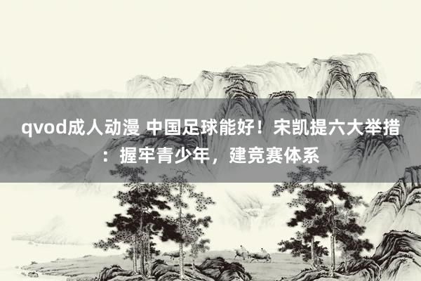 qvod成人动漫 中国足球能好！宋凯提六大举措：握牢青少年，建竞赛体系