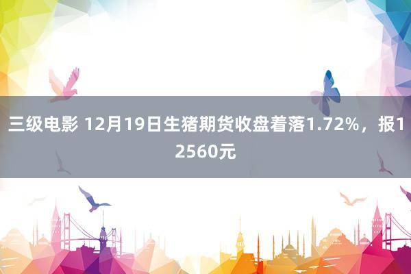 三级电影 12月19日生猪期货收盘着落1.72%，报12560元
