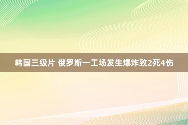 韩国三级片 俄罗斯一工场发生爆炸致2死4伤