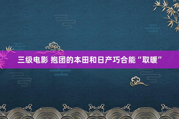 三级电影 抱团的本田和日产巧合能“取暖”