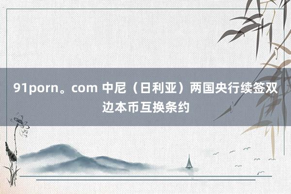 91porn。com 中尼（日利亚）两国央行续签双边本币互换条约