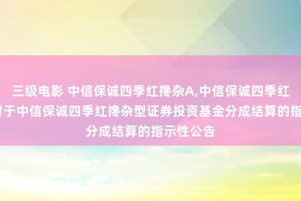 三级电影 中信保诚四季红搀杂A，中信保诚四季红搀杂C: 对于中信保诚四季红搀杂型证券投资基金分成结算的指示性公告