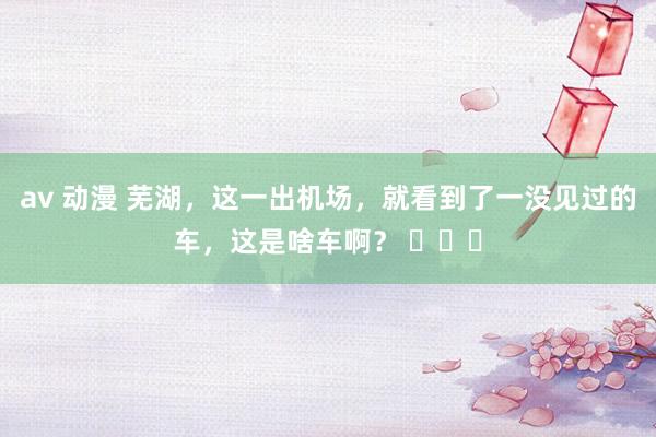 av 动漫 芜湖，这一出机场，就看到了一没见过的车，这是啥车啊？ ​​​