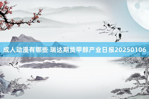 成人动漫有哪些 瑞达期货甲醇产业日报20250106