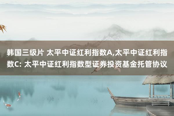 韩国三级片 太平中证红利指数A,太平中证红利指数C: 太平中证红利指数型证券投资基金托管协议