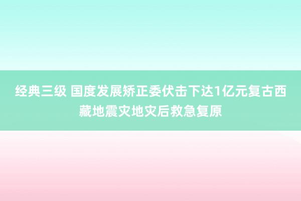 经典三级 国度发展矫正委伏击下达1亿元复古西藏地震灾地灾后救急复原