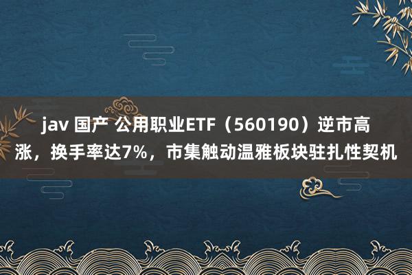jav 国产 公用职业ETF（560190）逆市高涨，换手率达7%，市集触动温雅板块驻扎性契机