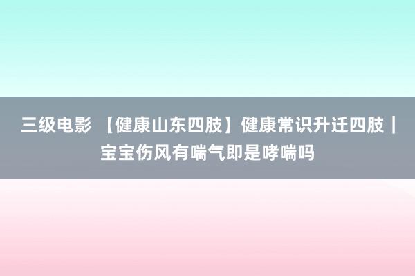 三级电影 【健康山东四肢】健康常识升迁四肢｜宝宝伤风有喘气即是哮喘吗