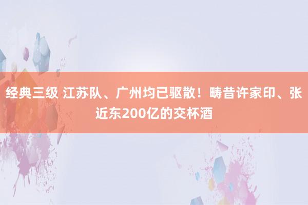 经典三级 江苏队、广州均已驱散！畴昔许家印、张近东200亿的交杯酒