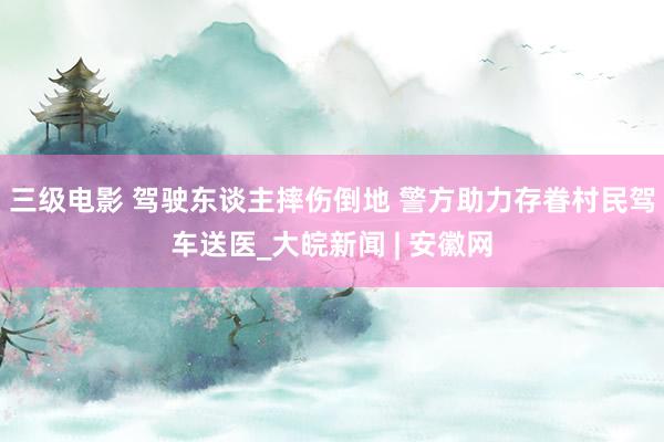 三级电影 驾驶东谈主摔伤倒地 警方助力存眷村民驾车送医_大皖新闻 | 安徽网